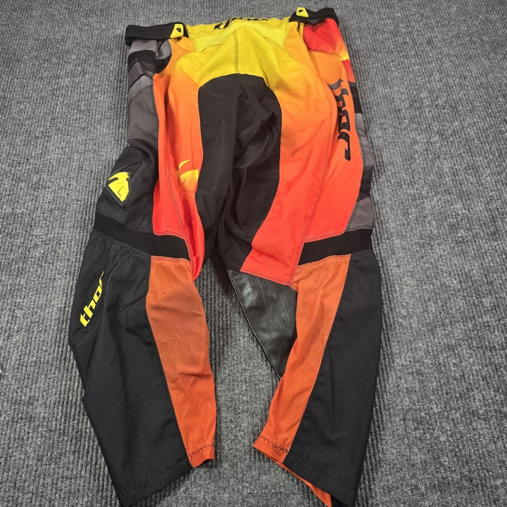 Thor Motocross‎ Pants Mens 44 Multicolor Racing MX Leather Knees Off Road